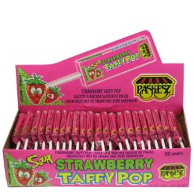 Sour Strawberry Taffy Pop