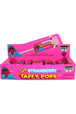 Sour Strawberry Taffy Pop