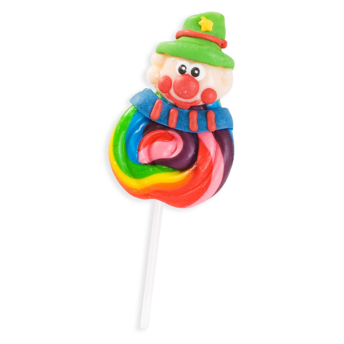Assorted Clown Swirl Lollipop Only Kosher Candy