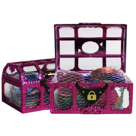 Multicolored Milk Chocolate Coin Filled Treasure Chest