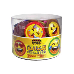 Emoji Stickered Multicolored Chocolate Coin Tub - Dairy