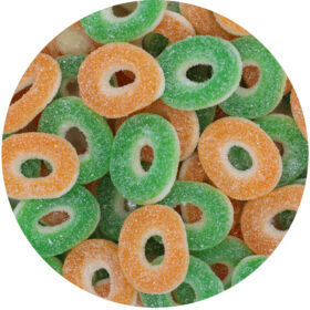 Peach and Apple Sour Gummy Rings